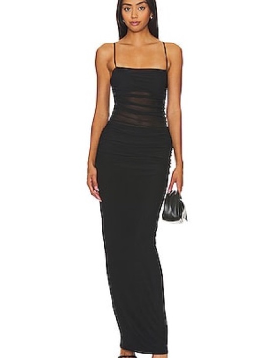 AFRM Dresses & Skirts - AFRM Valerie Black Mesh Dress Size Large
